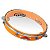 Pandeiro Izzo ABS 10" Laranja Neon Pele Transparente - Imagem 1