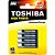 Pilha Palito Toshiba AAA 1.5V Alcalina Com 4 Unidades - Imagem 1