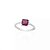 Anel pedra rose Prata 925 - Imagem 1