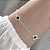 Pulseira trevo cravejada Prata 925 - Imagem 3
