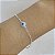 Pulseira olho grego branco Prata 925 - Imagem 1
