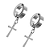 Brinco Unissex Argola Cruz de Aço Inox Antialérgico, Par Perfeito para Homens e Mulheres - Imagem 8