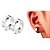 Brincos de Pressão Masculinos de Aço Inoxidável Únicos Exclusivos e Bonitos para Orelha Par eTizzaShop - Imagem 3