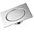 Ralo Inteligente Click Para Banheiro Quadrado Em Aco Inox 10x10 Veda Cheiro Com Caixilho - Imagem 1