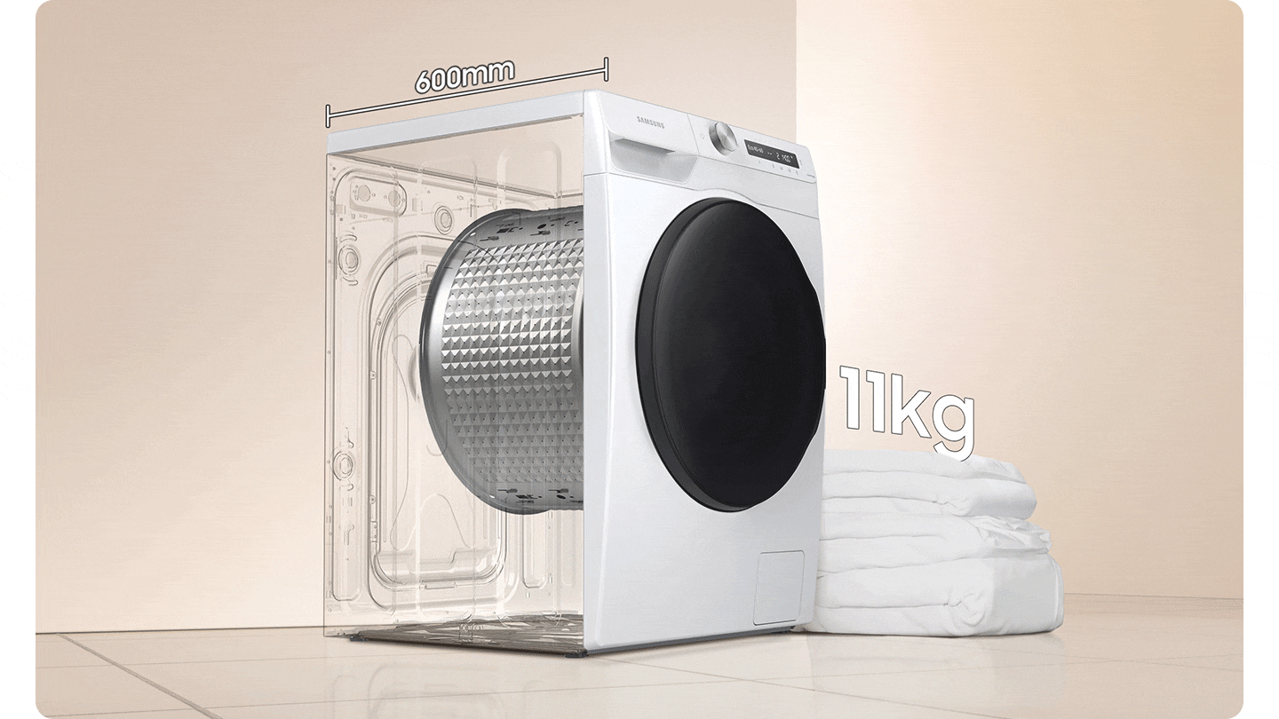 Lava e Seca Samsung 13kg Ecobubble Smart, WD13T504DB, Inox Look | 127V - Imagem 5