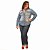 Camisa Jeans Strech Manga longa 46; 48 e 52 - Delos Lavagem Clara Plus Size - Imagem 3