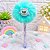 Caneta Decorada com Coruja de Biscuit e Pompom Azul-Turquesa - Imagem 1