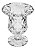 Vaso Decoração C/ Pé Flores Arranjos Diamond Vidro 4371 - Imagem 2
