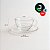 Cj 4 Xicaras Cha Cristal De Chumbo C/ pires Linha Pearl 180ml - Imagem 1