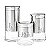 Conjunto 3 Potes Will Inox E Vidro Aço Escovado - Imagem 6
