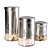 Conjunto 3 Potes Will Inox E Vidro Aço Escovado - Imagem 2