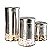 Conjunto 3 Potes Will Inox E Vidro Aço Escovado - Imagem 3