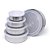 Jogo de 5 Potes Multiuso de Inox com Tampa de Plástico Dolce Home - Imagem 1