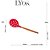 Escumadeira Lyor Charmy Vermelho De Silicone 31,5cm - Imagem 1