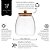 Mimo Style Pote de Vidro Borossilicato Com Tampa de Bambo Ecokitchen, 1000ml - Imagem 4