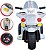 Moto Motinho Elétrica Infantil Tipo Harley Bateria 6V BRANCO - Imagem 1