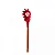 Pegador para Massa de Silicone com Cabo em Bambu Charmy Vermelho 31cm - Lyor - Imagem 1