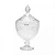 Potiche de Cristal com Pé Bico de Jaca Perseu  15cm x 28cm - Lyor - Imagem 1