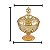Potiche de Cristal com Pé Diamond Âmbar Metalizado 15cm x 23cm - Lyor - Imagem 7