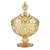 Potiche de Cristal com Pé Diamond Âmbar Metalizado 15cm x 23cm - Lyor - Imagem 5
