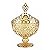 Potiche de Cristal com Pé Diamond Âmbar Metalizado 15cm x 23cm - Lyor - Imagem 6