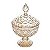 Potiche de Cristal com Pé Diamond Âmbar Metalizado 15cm x 23cm - Lyor - Imagem 3