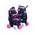 Patins Quad 4 Rodas Roller Aventura Preto e Pink Unitoys - Imagem 4