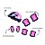 Patins Quad 4 Rodas Roller Aventura Preto e Pink Unitoys - Imagem 3