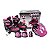 Patins Quad 4 Rodas Roller Aventura Preto e Pink Unitoys - Imagem 1