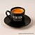 Jogo de Xícaras Porcelana 80ml para Café com Pires Manhattan Hauskraft Preta 6 Peças - Imagem 3