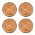 4 Sousplat Redondo Rattan Bambu Bege 32x32cm - Imagem 3