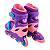 Patins Kit Inline Violeta - Ajustável 34 a 37- Unitoys - Imagem 3