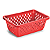 Kit 24 Cestinhas Organizadoras Pequenas 1400 ML Vermelha - Imagem 2