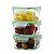 Pote Hermético Quadrado de Vidro Resistente 400ml Western - Imagem 3