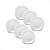 Kit 6 Pratos Sobremesa 21,6cm Opalino Branco Quadrado - Imagem 1