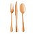 Faqueiro Positano 18 Peças Aço Inox Rose Gold Lyor - Imagem 1
