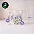 Jarra com 6 taças Cristal Lavanda Hand Painting 1,3L - Lyor - Imagem 1