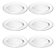 Jogo 6 Sousplat Supla Suplat De Cristal Pearl Transparente - Imagem 1