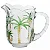 Conjunto Jarra com 6 Taças de Cristal Palm  Hand Painting 1,3L/240ml - Lyor - Imagem 3