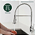 Torneira Gourmet Cozinha Inox Monocomando Com Chuveirinho | Bica Alta Giratória 360° | Ducha Spray Retrátil | Misturador - Imagem 4