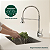 Torneira Gourmet Cozinha Inox Monocomando Com Chuveirinho | Bica Alta Giratória 360° | Ducha Spray Retrátil | Misturador - Imagem 5