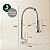 Torneira Gourmet Cozinha Inox Monocomando Com Chuveirinho | Bica Alta Giratória 360° | Ducha Spray Retrátil | Misturador - Imagem 2
