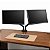 Suporte Duplo De Mesa Articulado Para 2 Monitores Ou Tv | Braço Ajustável 360° | Padrão Vesa | Suporte Ergonômico Preto - Imagem 8