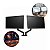 Suporte Duplo De Mesa Articulado Para 2 Monitores Ou Tv | Braço Ajustável 360° | Padrão Vesa | Suporte Ergonômico Preto - Imagem 1
