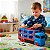 Caminhão De Brinquedo Vira Pista Dupla 1,55M Com 2 Carrinhos Maleta Lançador Cegonha Carreta Azul Jhamba - Imagem 5
