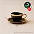Xícara De Café Com Pires Em Porcelana Preta E Dourada 90ml Preto Acabamento Dourado - Imagem 2