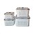 Kit Pote Hermético 4 Peças Transparente Com Tampa De Vedação Em Silicone E Corpo Em Pp Conserva Alimentos, Livre De Bpa, - Imagem 1