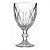 Jogo 6 Taças Diamante Vidro 330ml Copo Diamond Moderno Luxo Transparente Butter Cream Diamante Lapidado - Imagem 1