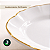 Hauskraft Aparelho de Jantar Opalino, Conjunto 16 Peças, Porcelana Branca com Borda Dourada, Pratos e Tigelas - Imagem 5