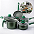Jogo De Panelas 5 Peças Cerâmica Indução Antiaderente Verde - Imagem 1